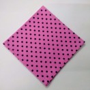 Black on Pink - 10" POLKA DOT Unisex Men Women Pocket Square Handkerchief Hanky - 100% Cotton